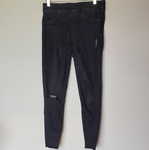 SPANX Vintage Distressed Ankle Skinny Jeans Black M - Picture 3 of 10